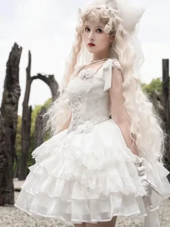 Robe Mignonne Lolita Robe Sans Manches En Polyester Lolita JSK