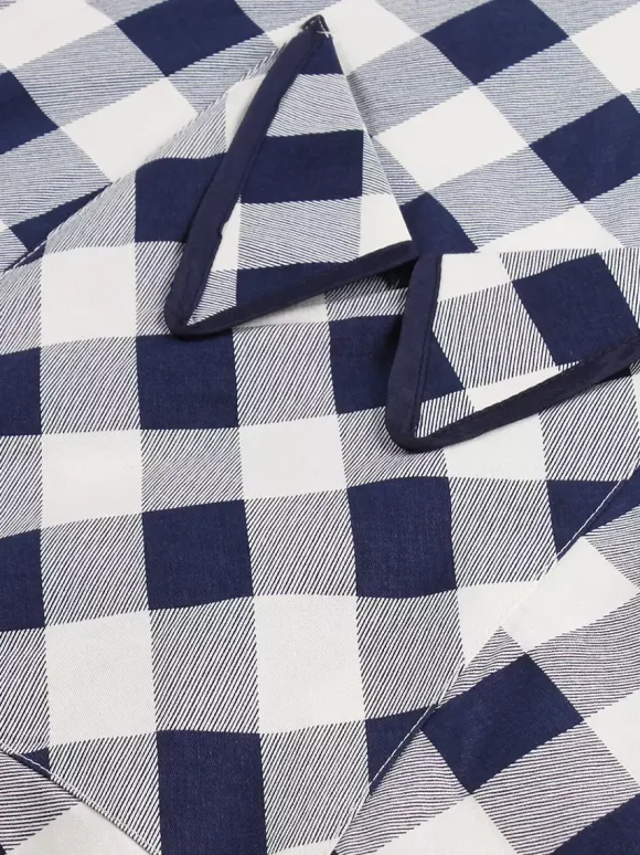 Robe mi-longue trapèze à manches courtes style Hepburn pour femme style vintage vichy 2026