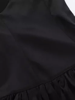 Robe mini bustier à ourlet volanté et corsage ajusté robe de fête d'anniversaire pour femme 2026