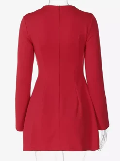 Robe moulante minimaliste à manches longues pour femme 2026