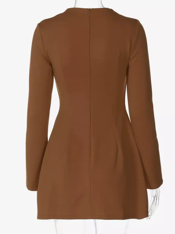 Robe moulante minimaliste à manches longues pour femme 2026