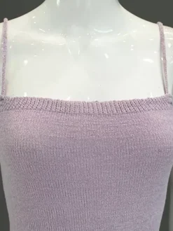 Robe nuisette dos nu en maille pour femme - Robe moulante midi côtelée à lacets et fente latérale - Vacances d'été à la plage 2026