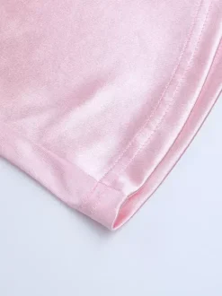Robe nuisette rose pastel Coquette pour femme - Robe midi à bretelles et n艙ud sur le devant - Tenues pour un rendez-vous romantique au printemps 2026