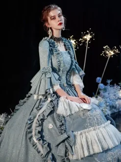 Robe Opéra Costume rétro victorienne rococo en couches volants Costume de Cosplay carnaval