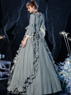 Robe Opéra Costume rétro victorienne rococo en couches volants Costume de Cosplay carnaval