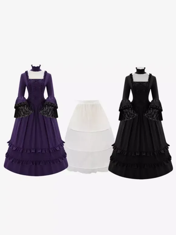 Robe Renaissance victorienne costume médiéval vintage vêtements d'Halloween gothiques pour femmes