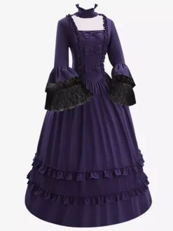 Robe Renaissance victorienne costume médiéval vintage vêtements d'Halloween gothiques pour femmes