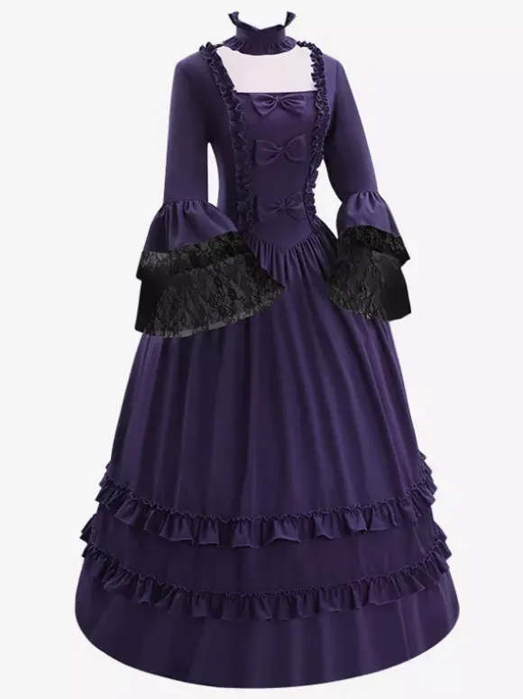 Robe Renaissance victorienne costume médiéval vintage vêtements d'Halloween gothiques pour femmes