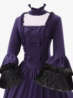 Robe Renaissance victorienne costume médiéval vintage vêtements d'Halloween gothiques pour femmes