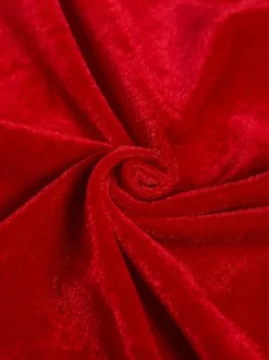 Robe Rouge De Noël Pour Femme Costumes Col Bateau Fausse Fourrure Sexy