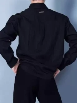 Robes de danse latine blanches pour hommes haut élégant en lycra et élasthanne costume de danse