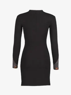 Robes de danse latine noires pour femmes ensemble asymétrique à imprimé Floral robe Sexy en Polyester Costume de danse