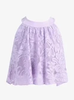 Robes de danse latine violet ensemble pour filles haut en Polyester jupe vêtements de danse