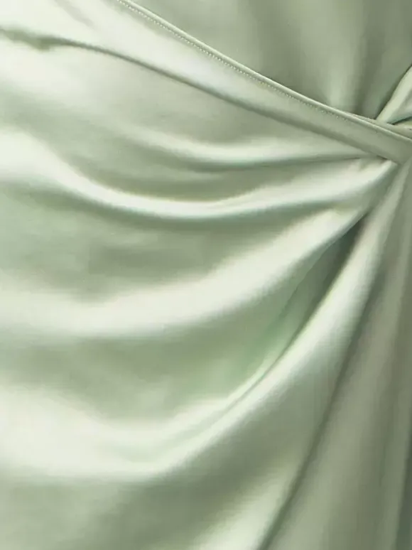 Robes de demoiselle d'honneur en soie élastique comme du satin gaine longueur thé robes formelles