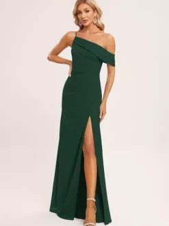 Robes de demoiselle d'honneur trapèze longueur au sol fermeture éclair en mousseline de soie robe de soirée de mariage