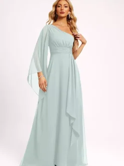 Robes de demoiselle d'honneur en mousseline de soie robe de bal longueur au sol robe de soirée de mariage