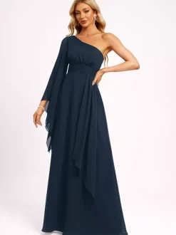 Robes de demoiselle d'honneur en mousseline de soie robe de bal longueur au sol robe de soirée de mariage