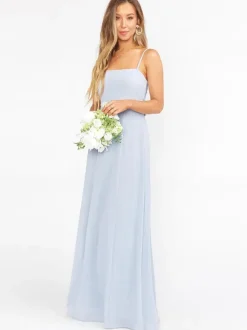 Robes de demoiselle d'honneur Robe de soirée de mariage A-ligne longueur au sol à lacets Personnalisation gratuite