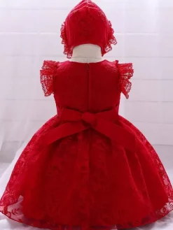 Robes de demoiselle d'honneur blanches robes d'occasion spéciale dentelle blanche sans manches col bijou robes de demoiselle d'honneur