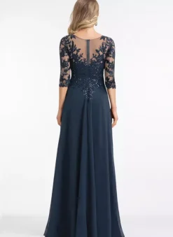Robes de demoiselle d'honneur en mousseline de soie ligne a longueur au sol robe de soirée de mariage