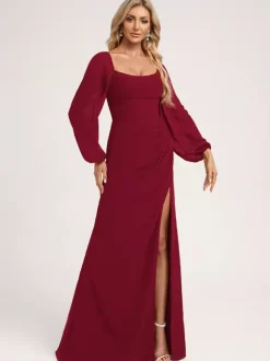 Robes de demoiselle d'honneur en mousseline de soie robe de bal longueur au sol robe de bal