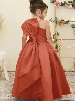 Robes de demoiselle d'honneur de mariage Robes d'occasion spéciale Jonquille Noeuds sans manches