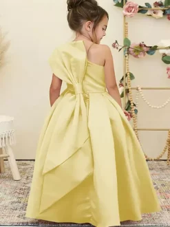 Robes de demoiselle d'honneur de mariage Robes d'occasion spéciale Jonquille Noeuds sans manches