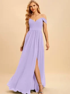 Robes de demoiselle d'honneur en mousseline de soie robe de bal longueur au sol robe de soirée de mariage