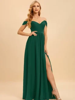 Robes de demoiselle d'honneur en mousseline de soie robe de bal longueur au sol robe de soirée de mariage