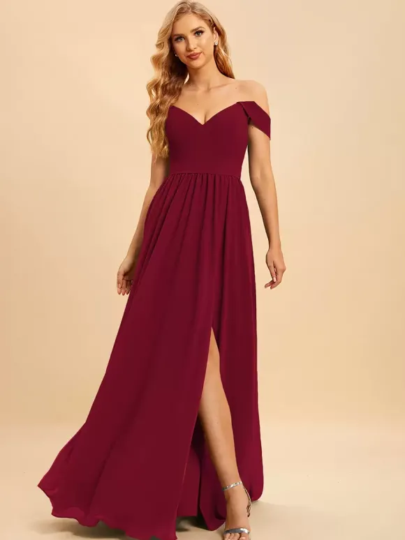 Robes de demoiselle d'honneur en mousseline de soie robe de bal longueur au sol robe de soirée de mariage