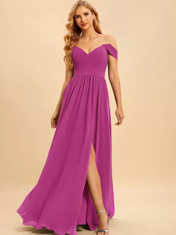 Robes de demoiselle d'honneur en mousseline de soie robe de bal longueur au sol robe de soirée de mariage
