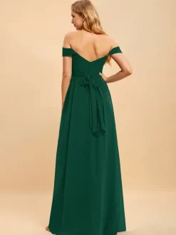 Robes de demoiselle d'honneur en mousseline de soie robe de bal longueur au sol robe de soirée de mariage