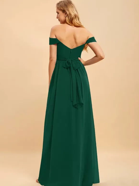 Robes de demoiselle d'honneur en mousseline de soie robe de bal longueur au sol robe de soirée de mariage