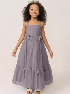 Robes de fille de fleur blanche Organza rose doux sans manches col bijou robes de fille de fleur