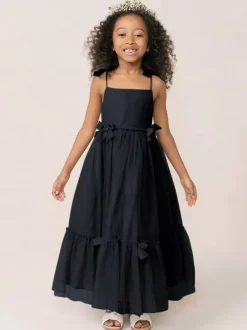 Robes de fille de fleur blanche Organza rose doux sans manches col bijou robes de fille de fleur