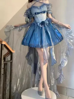 Robes de Noël gothiques lolita avec n艙uds rouges roses et blancs ceinture dos nu