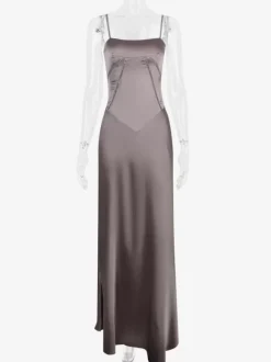 Robes De Soirée Bretelles Noires Lacets Robe Semi-Formelle Dos Nu