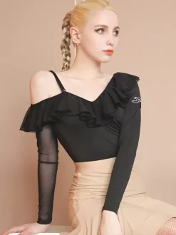 Robes De Danse Latine Noir Femmes Sexy Danseuse Latine Vêtements De Danse