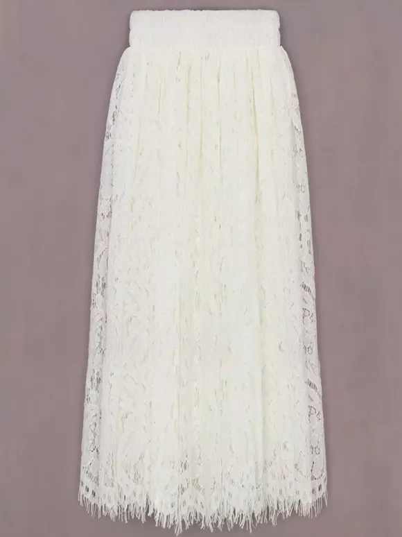 Robes de demoiselle d'honneur blanches deux pièces en dentelle blanche sans manches à col bijou