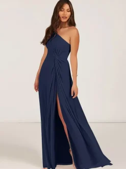 Robes de demoiselle d'honneur robe de bal longueur au sol fermeture éclair en mousseline de soie robe de soirée de mariage