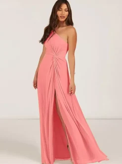 Robes de demoiselle d'honneur robe de bal longueur au sol fermeture éclair en mousseline de soie robe de soirée de mariage