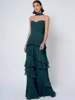 Robes de demoiselle d'honneur robe de bal longueur au sol dos nu en mousseline de soie robe de soirée de mariage