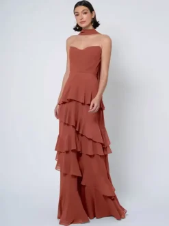 Robes de demoiselle d'honneur robe de bal longueur au sol dos nu en mousseline de soie robe de soirée de mariage