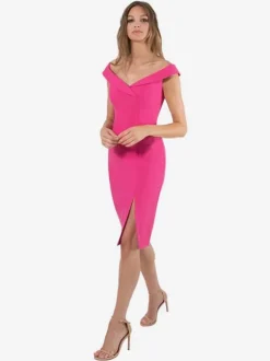 Robes de fête d'anniversaire Robe courte à épaules dénudées et fente haute