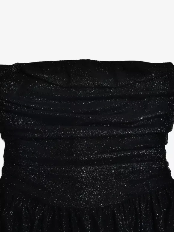 Robes De Soirée Courte Robe Semi-Formelle Sans Bretelles Avec N艙uds En Tulle