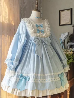 Robes gothiques Lolita avec n艙uds et volants Noir Vert