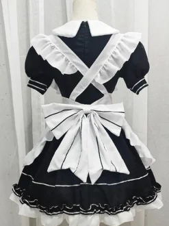 Robes Gothiques Lolita Volants N艙uds Noir Style de Bonne