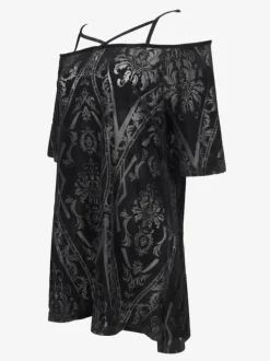 Robes Lolita Gothiques Imprimé Floral Noir Steam Punk