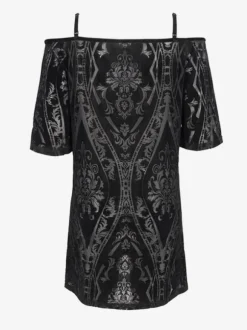 Robes Lolita Gothiques Imprimé Floral Noir Steam Punk