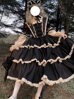 Robes Lolita Gothiques N艙uds Volants Violet Violet